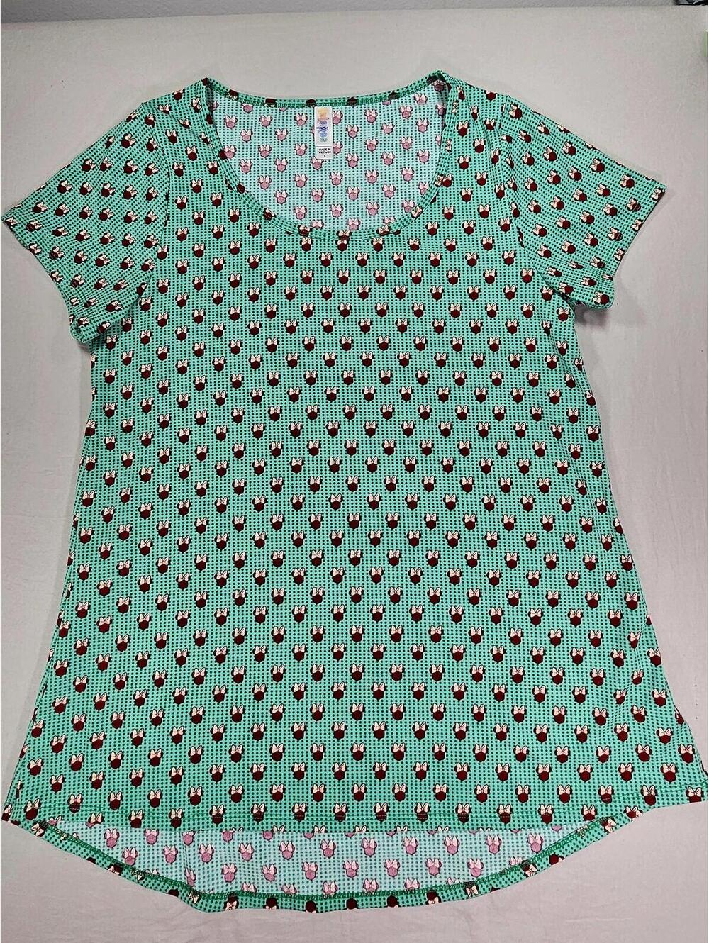LuLaRoe Disney Women's Patterned Short Sleeve Shirt - Size S